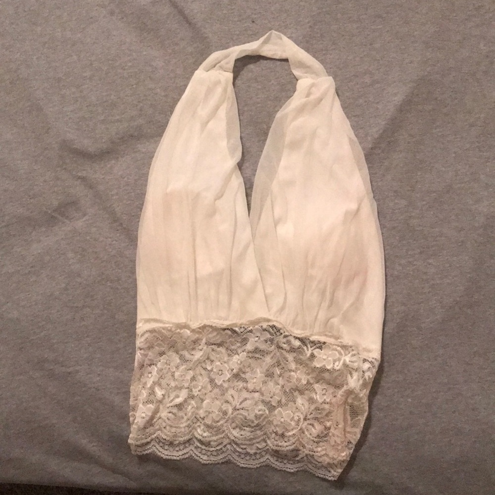 White halter top